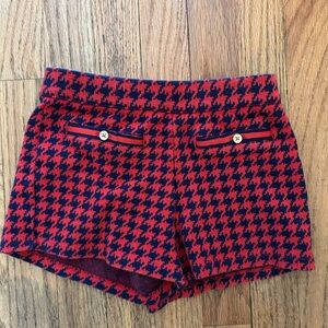 Janie and Jack kids Houndstooth Red and Navy Women’s Shorts